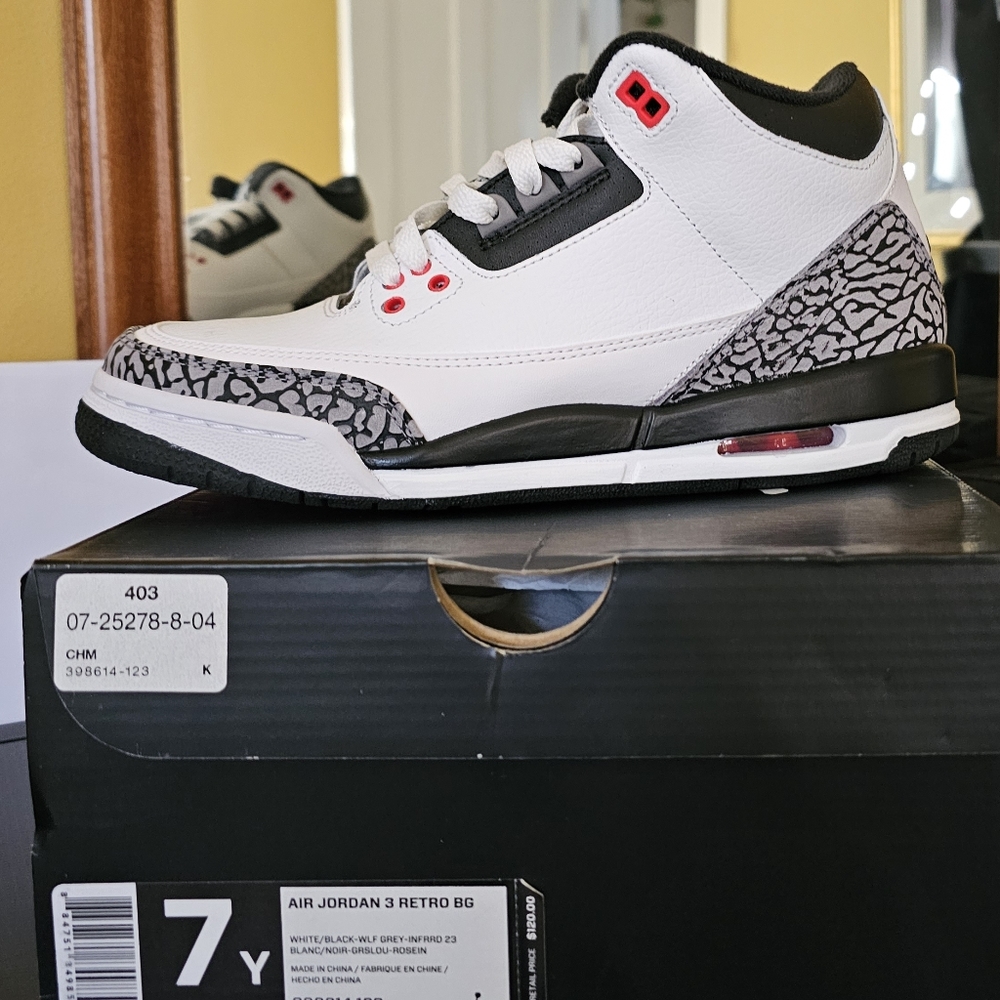 Air jordan retro 3 bg youth 7 - Picture 1 of 5